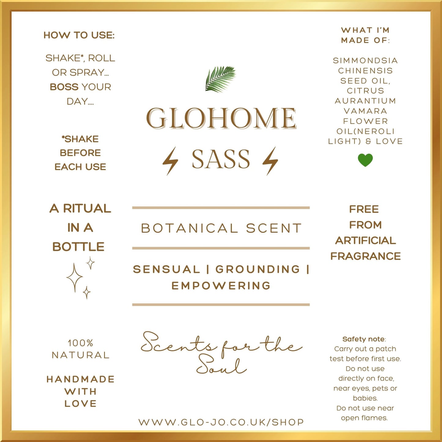 SASS- The Scent of Sensual Soulful Radiance | 10ml Rollerball | 100% Natural