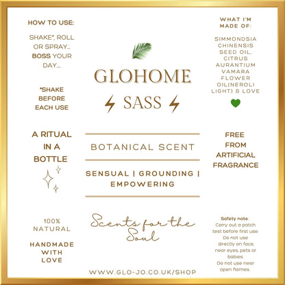 SASS- The Scent of Sensual Soulful Radiance | 10ml Rollerball | 100% Natural